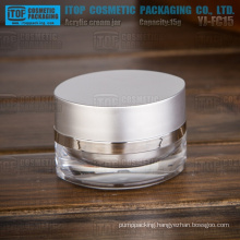 YJ-FC15 15g Chinese factory promotional 0.5oz silver eye shaped acrylic jar